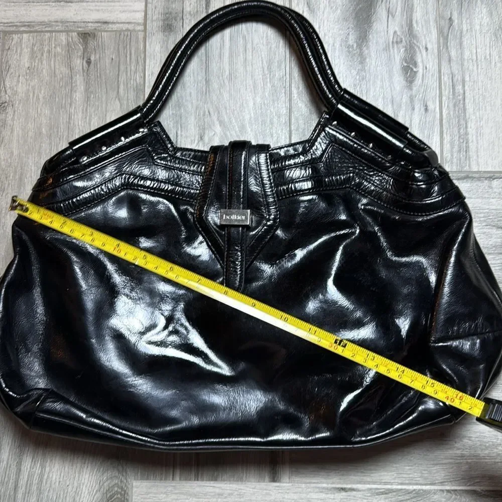 Botkier Ladies Black Double Handle Glossy Hobo Handbag